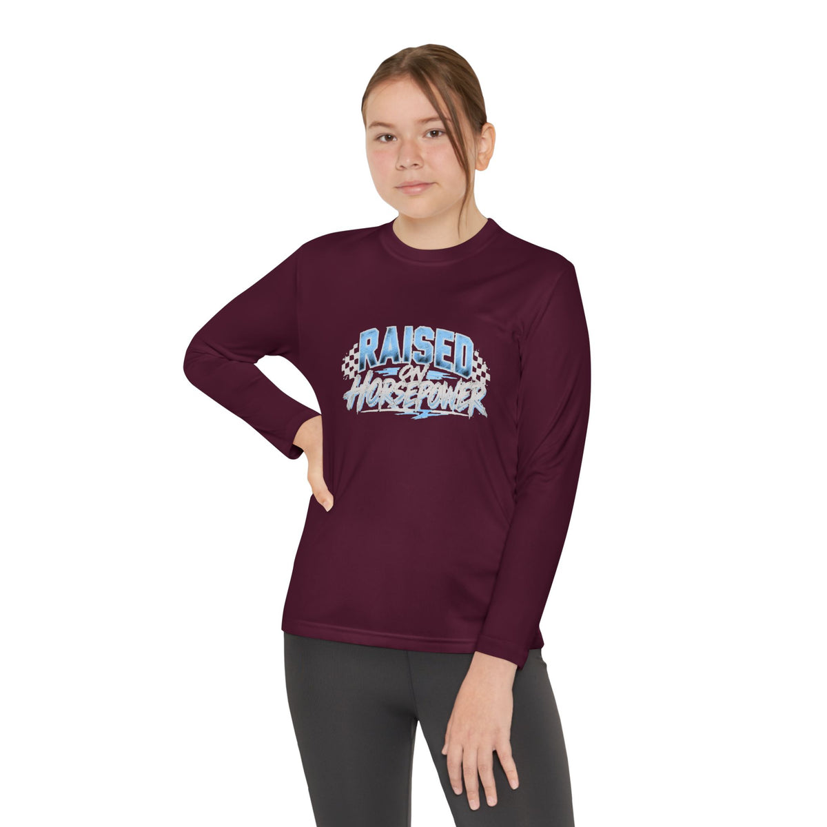 Raised on Horsepower Youth Long Sleeve Shirt