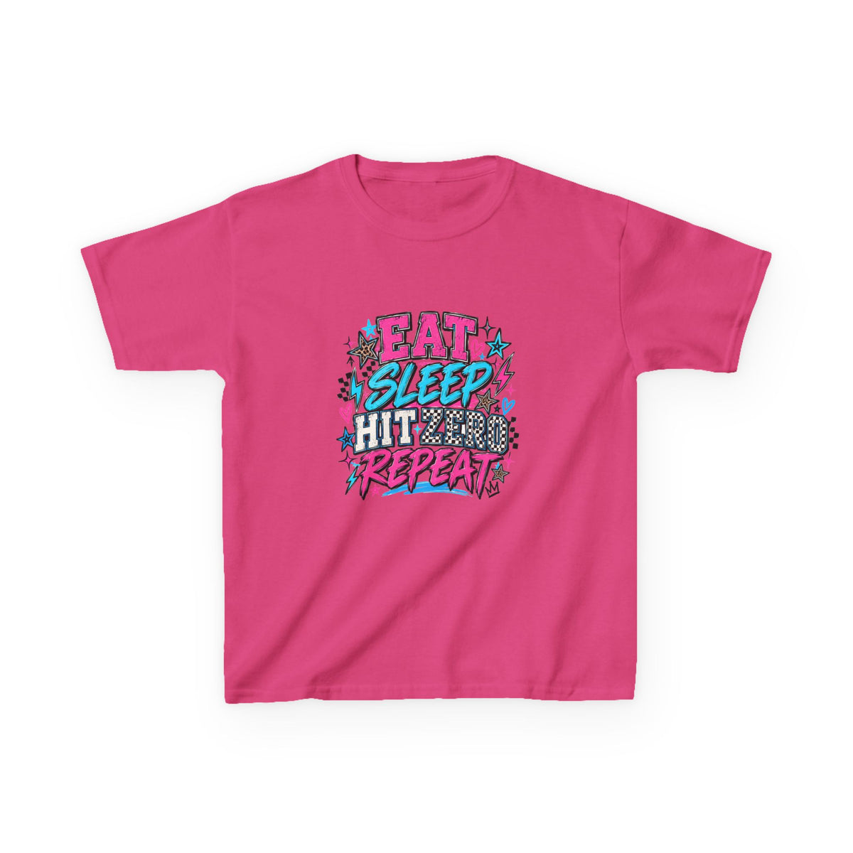 Eat Sleep Hit Zero Repeat Cheer Youth Tee