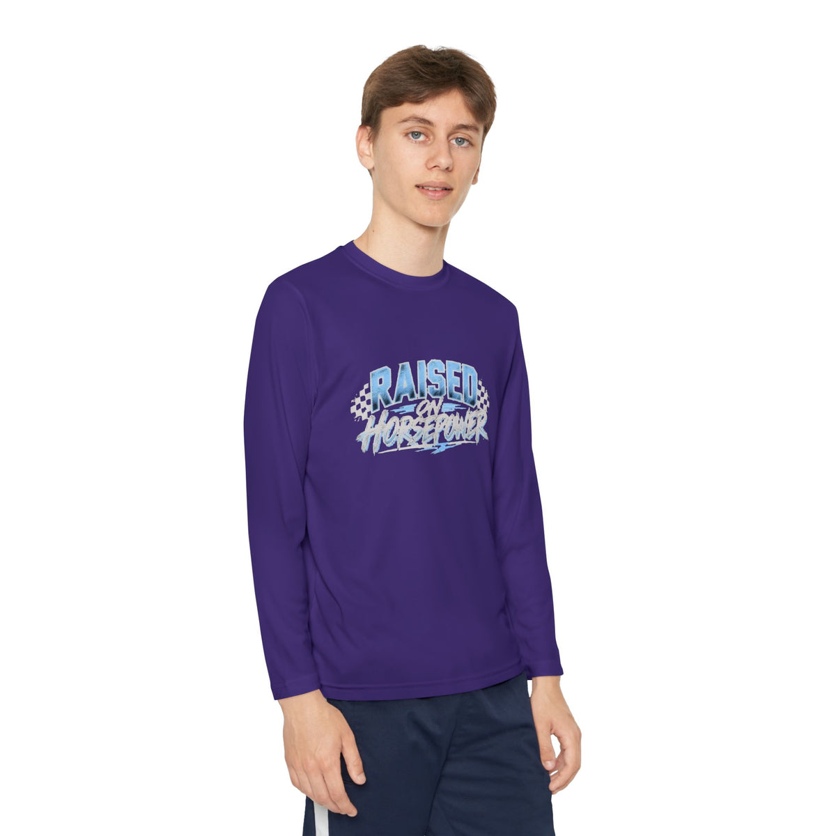 Raised on Horsepower Youth Long Sleeve Shirt