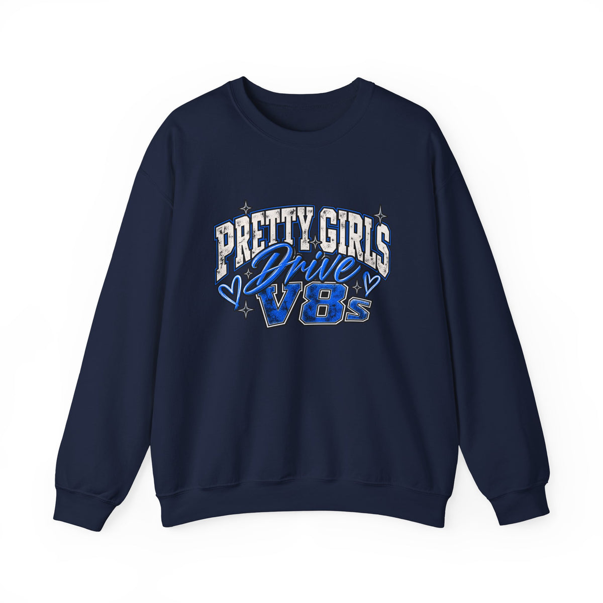 Pretty Girls Drive Blue Vibes Graphic Sweatshirt