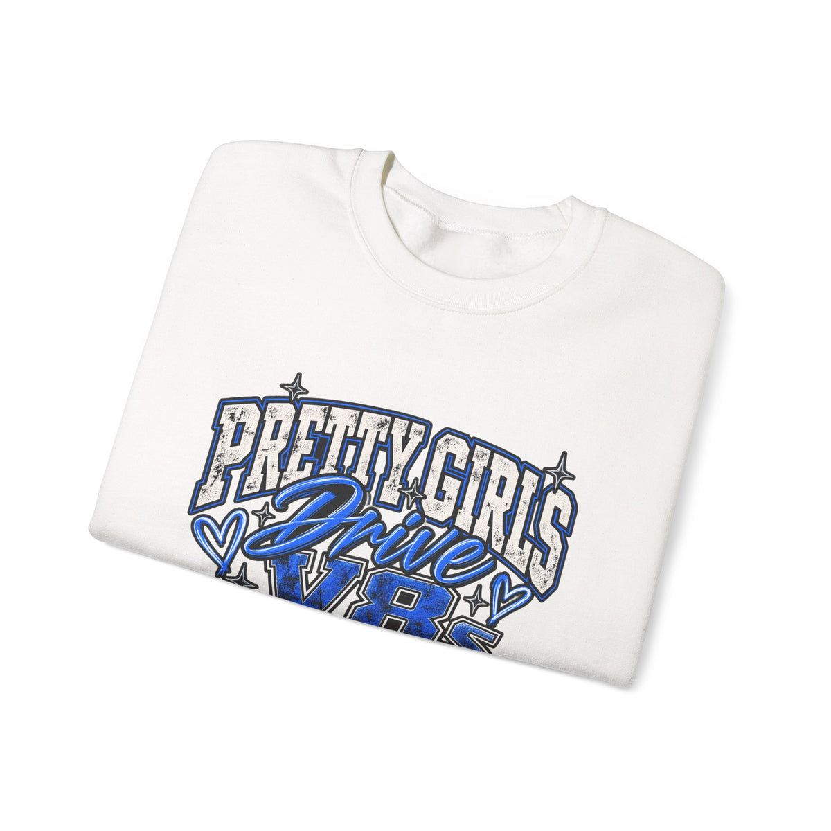 Pretty Girls Drive Blue Vibes Graphic Sweatshirt