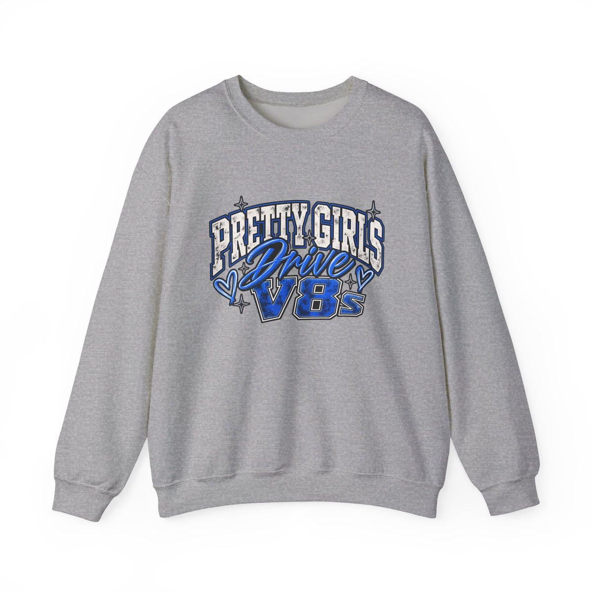 Pretty Girls Drive Blue Vibes Graphic Sweatshirt