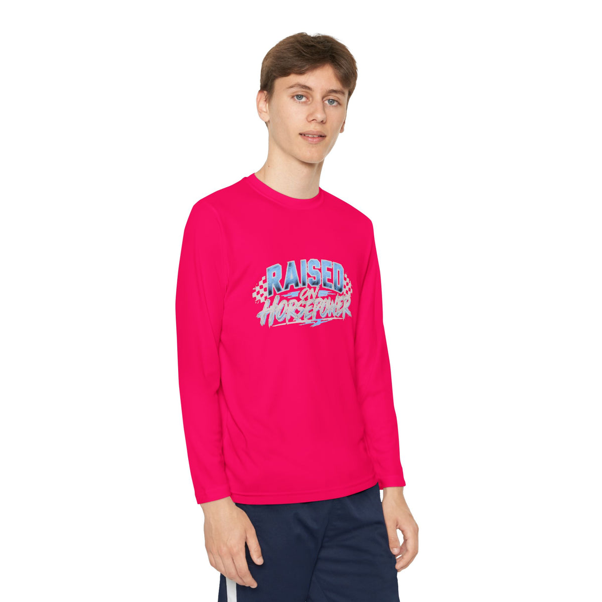 Raised on Horsepower Youth Long Sleeve Shirt