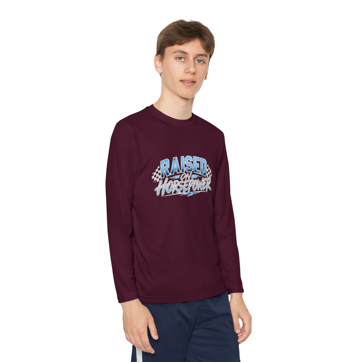 Raised on Horsepower Youth Long Sleeve Shirt
