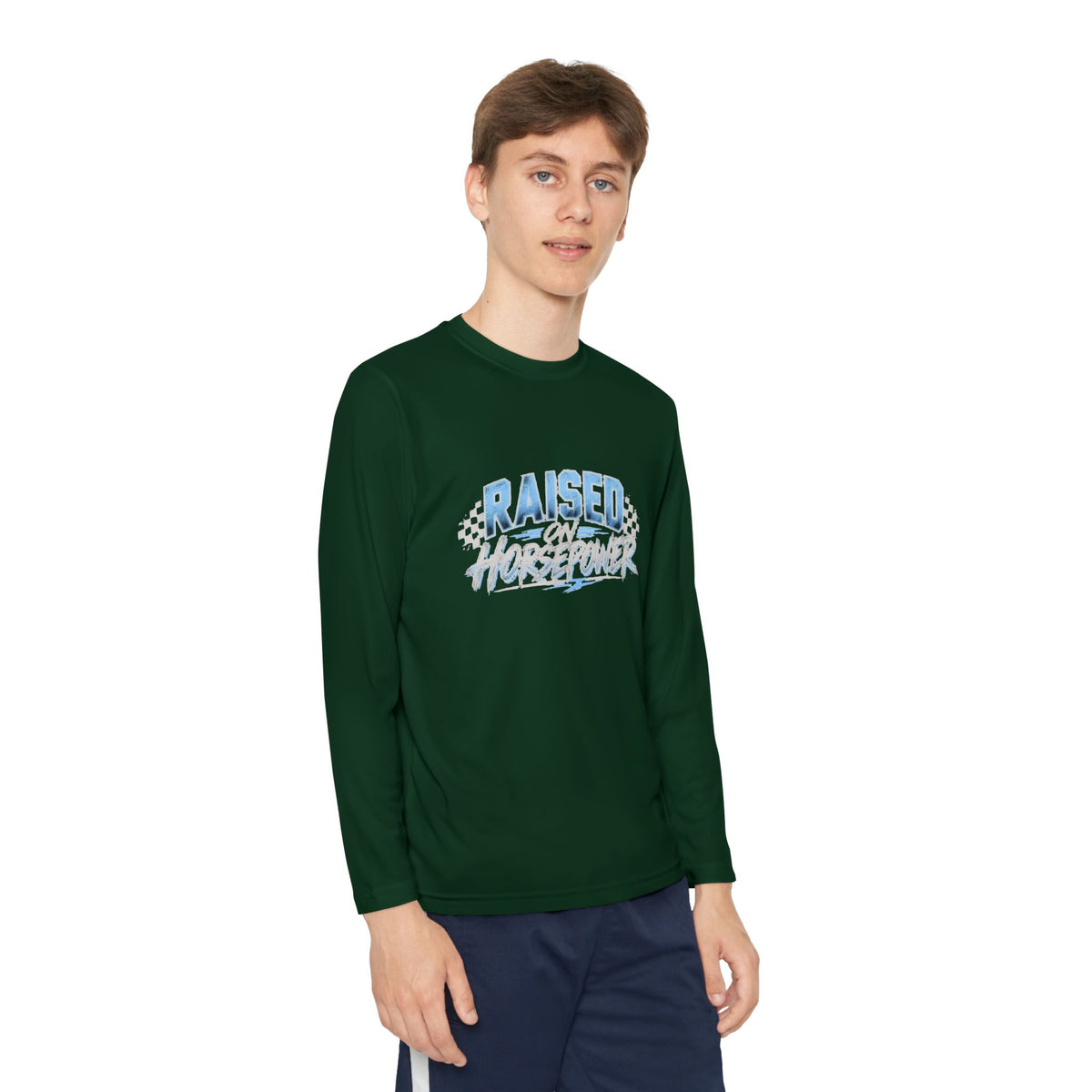 Raised on Horsepower Youth Long Sleeve Shirt
